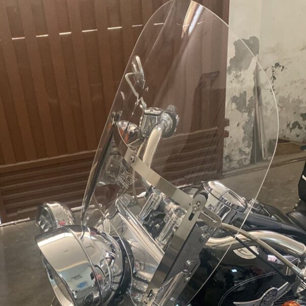 Chrome Bracket WindShield Fatboy Before