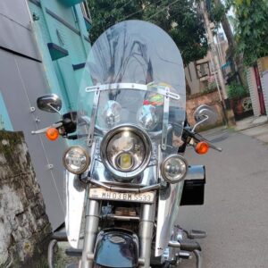 Chrome Bracket WindShield Fatboy Before