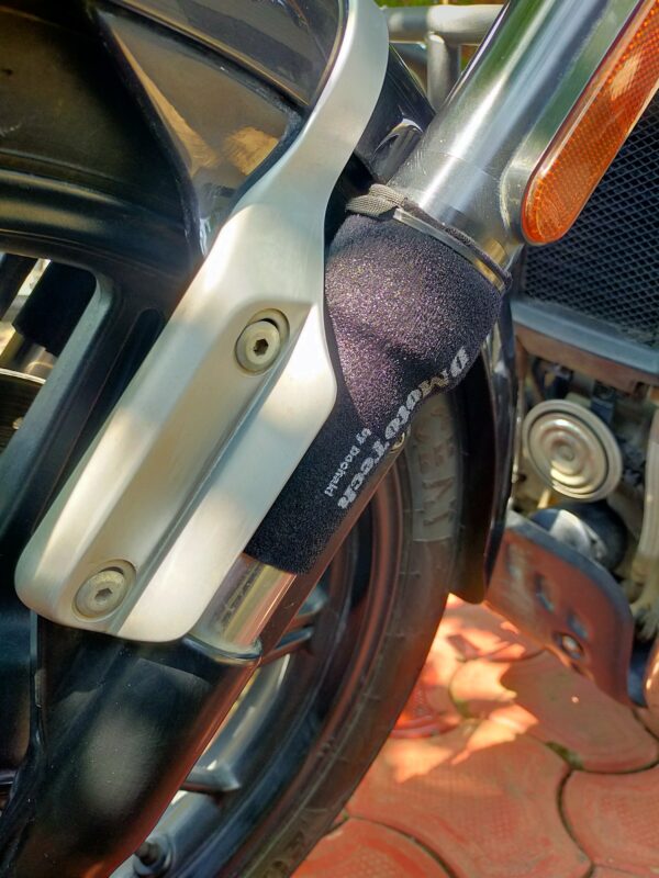 Universal Black Fork Seal Covers – Neoprene Material - Image 3