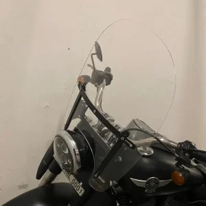 Black Bracket Windshield for Fat Boy